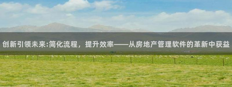 新宝5注册平台：创新引领未来:简化流程，提升效率——从房地产