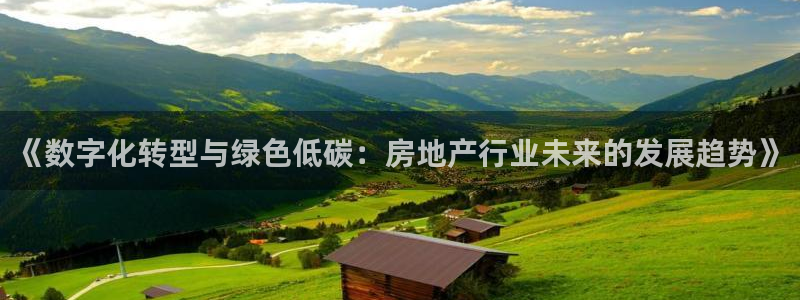 新宝5官网67五壹叁八：《数字化转型与绿色低碳：房地产行业未