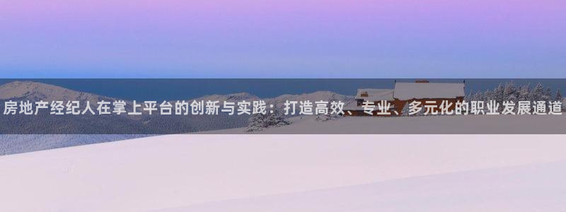 新宝5上70 667：房地产经纪人在掌上平台的创新与实践：打