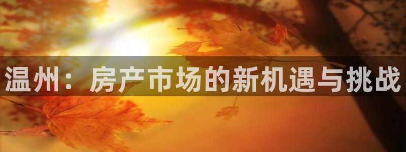 新宝5平台登录注册：温州：房产市场的新机遇与挑战