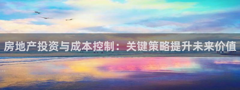 新宝5得74OOO5：房地产投资与成本控制：关键策略提升未来