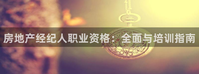 新宝j2O5O5O：房地产经纪人职业资格：全面与培训指南