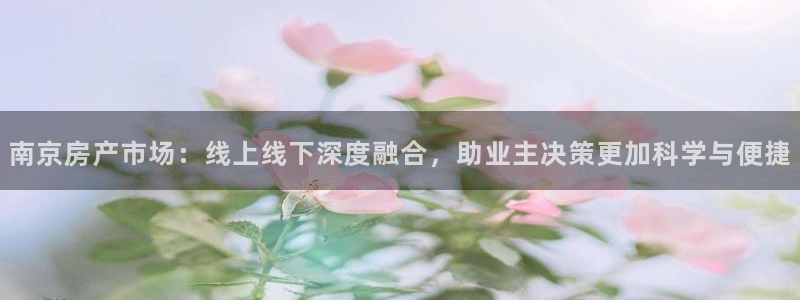 新宝5平台登录：南京房产市场：线上线下深度融合，助业主决策更