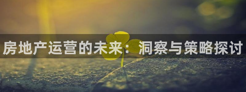 新宝5官网：房地产运营的未来：洞察与策略探讨