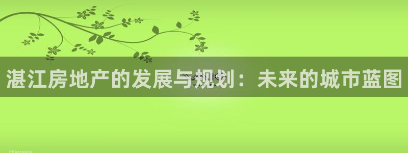 新宝5骗术：湛江房地产的发展与规划：未来的城市蓝图